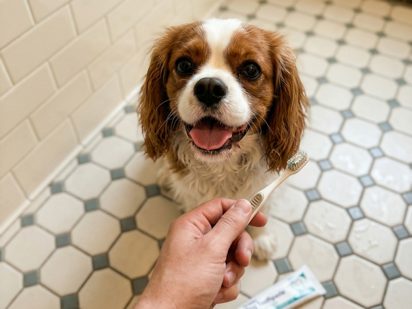 Morning: You brush their teeth